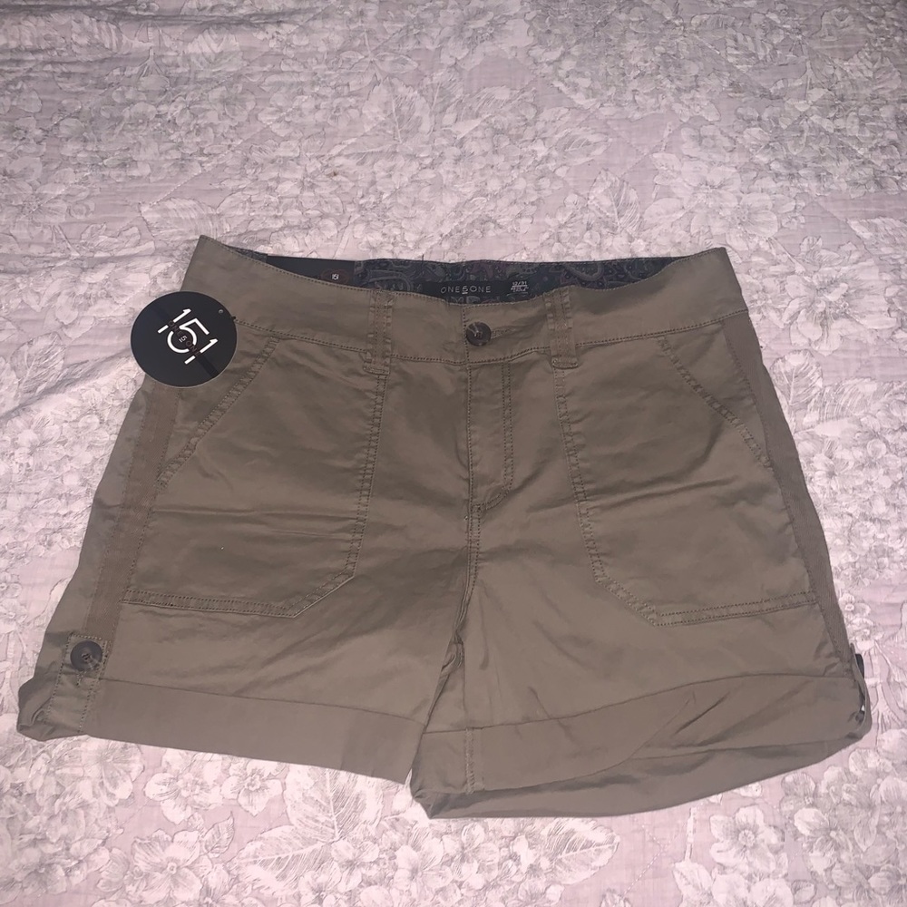 Army Green Mom Cargo Shorts